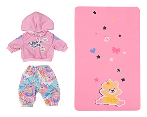 BABY born Kindergarten Sport Outfit bestehend aus Pullover, Jogginghose und Gymnastikmatte für 36 cm Puppen, 833445 Zapf Creation von BABY Born