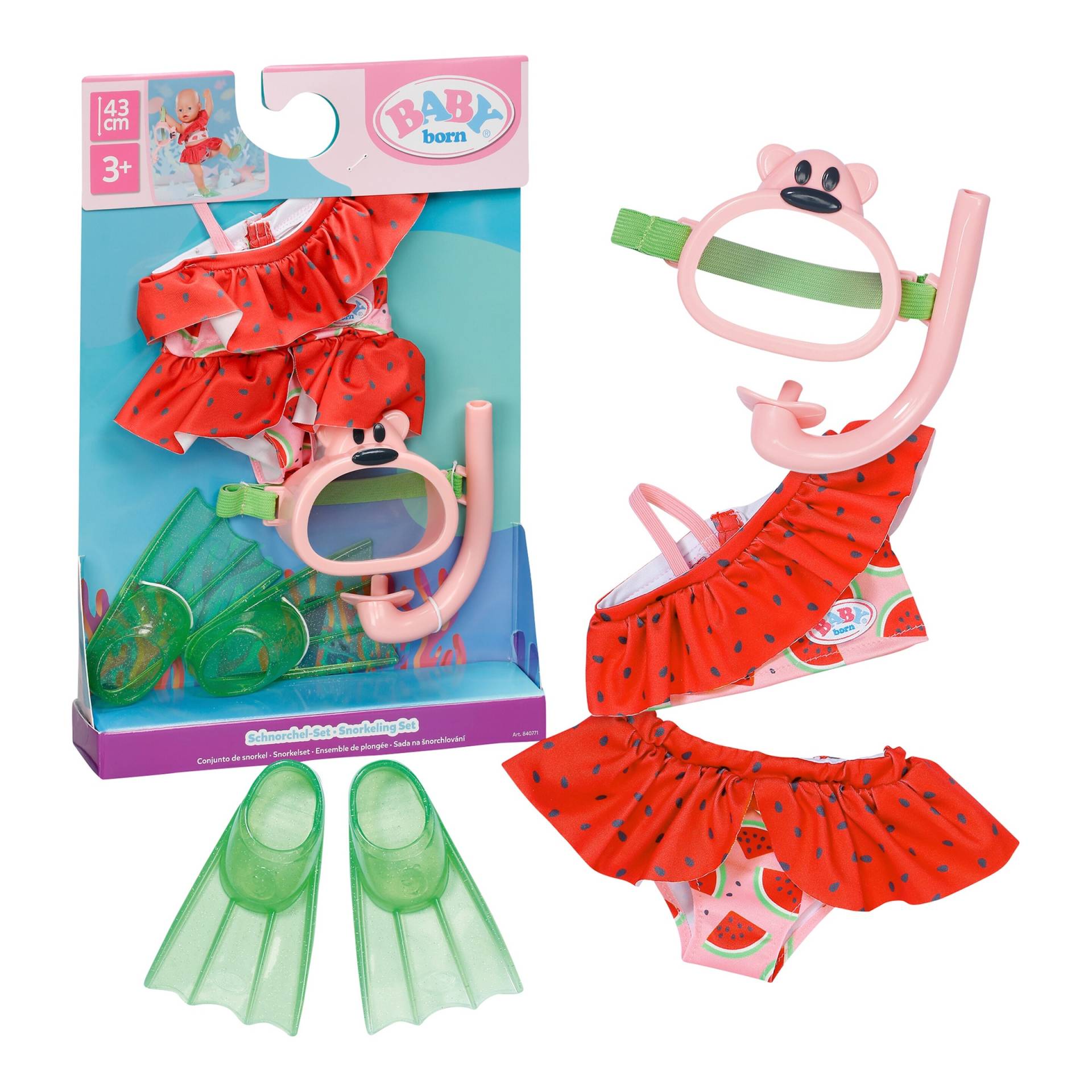 Zapf Creation Baby Born Puppen Schnorchel-Set 43cm Zapf Creation Baby Born Puppen Schnorchel-Set 43cm von Zapf Creation