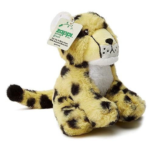 Zappi Co 100% Recycled Plush Cheetah Toy (24 cm Length) Stuffed Soft Cuddly Eco Friendly Animals Collection for New Born Child First Kid von Zappi Co