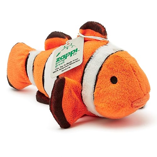 Zappi Co 100% Recycled Plush Clown Fish Toy (22 cm Length) Stuffed Soft Cuddly Eco Friendly Animals Collection for New Born Child First Kid von Zappi Co