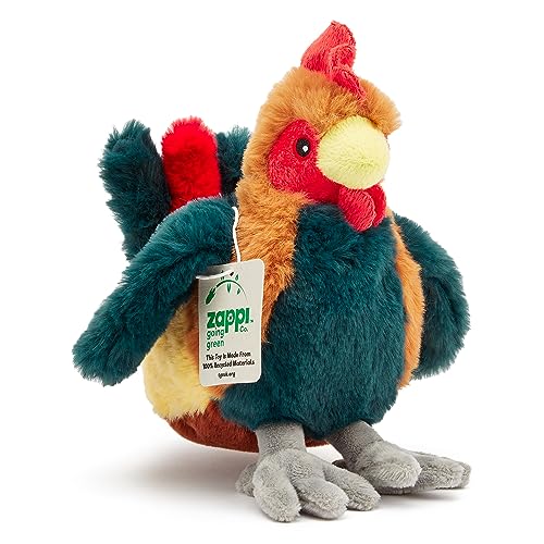 Zappi Co 100% Recycled Plush Cockerel Toy (24 cm Length) Stuffed Soft Cuddly Eco Friendly Animals Collection for New Born Child First Kid von Zappi Co