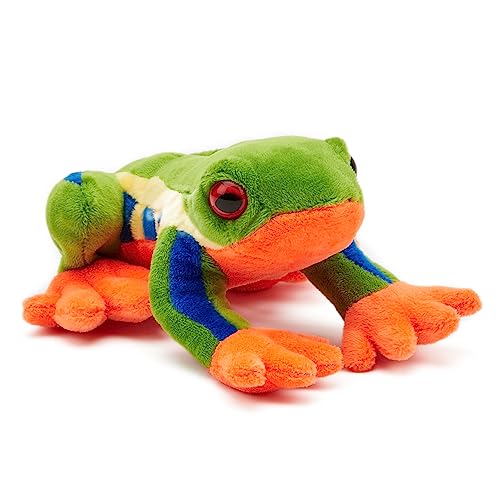 Zappi Co 100% recyceltes Plüsch-Baumfrosch Spielzeug (15cm Länge) Gestopftes, weiches, kuscheliges, umweltfreundliches Tiersammlung für das Neugeborene Kind, erstes Kind von Zappi Co