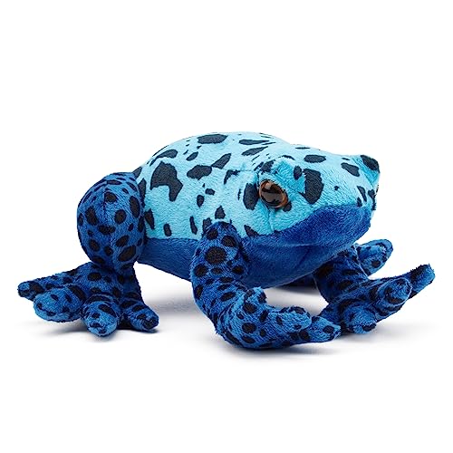 Zappi Co 100% recyceltes Plüsch-Pfeilgiftfrosch Blau Spielzeug (15cm Breite) Gestopftes, weiches, kuscheliges, umweltfreundliches Tiersammlung für das Neugeborene Kind, erstes Kind von Zappi Co