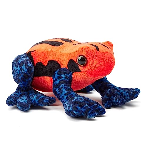 Zappi Co 100% recyceltes Plüsch-Pfeilgiftfrosch Orange/Blau Spielzeug (15cm Breite) Gestopftes, weiches, kuscheliges, umweltfreundliches Tiersammlung für das Neugeborene Kind, erstes Kind von Zappi Co