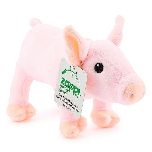 Zappi Co 100% recyceltes Plüschtier, Ferkel (14cm Länge) Weiches, kuscheliges, umweltfreundliches Tiersammlung für Neugeborenes Kind Erstes Kind von Zappi Co