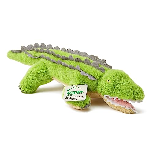 Zappi Co 100% recyceltes Plüschtier, Krokodil (38cm Länge) Weiches, kuscheliges, umweltfreundliches Tiersammlung für Neugeborenes Kind Erstes Kind von Zappi Co