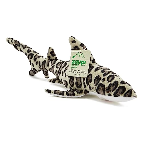 Zappi Co 100% recyceltes Plüschtier, Leopardenhai (34cm Länge) Weiches, kuscheliges, umweltfreundliches Tiersammlung für Neugeborenes Kind Erstes Kind von Zappi Co