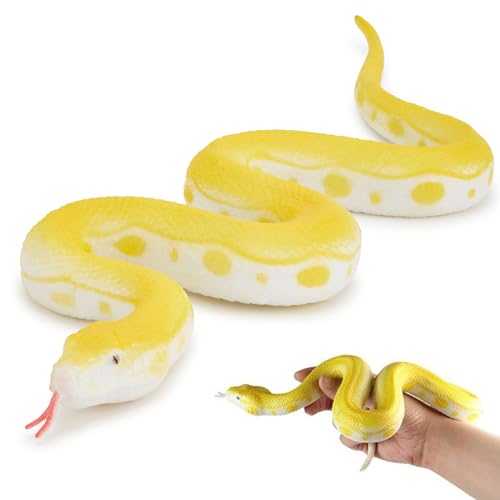 Zappi Co Golden Python lebensechte Gummischlange - umweltfreundlich und ungiftig, perfekt für Halloween, Bildungseinrichtungen und Streiche von Zappi Co