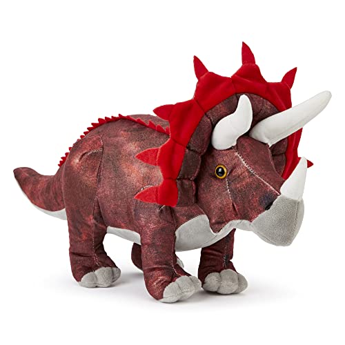 Zappi Co Weich gefülltes Kuscheltier für Kinder Triceratops Plüschtier (53cm Länge) Safari-Tiere Kollektion Plüschteddy Neugeborenes erstes Kind von Zappi Co