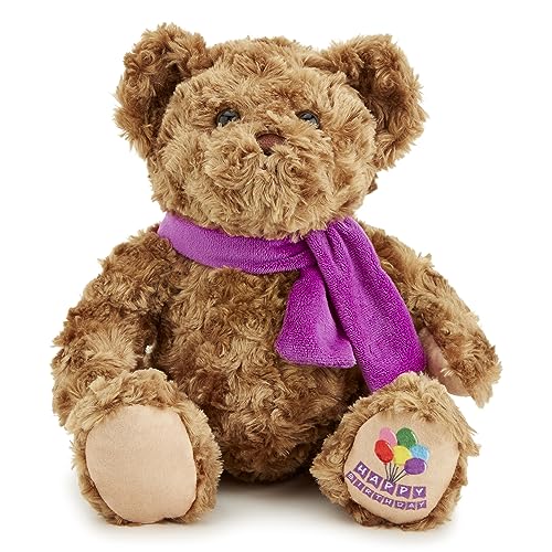 Zappi Co Happy Birthday Classic Soft Bear (28–30 cm) Kinder gefüllt weich kuschelig Safari Tiere Kollektion Plüsch Teddy Neugeborenes Kind Erstes Kind von Zappi Co