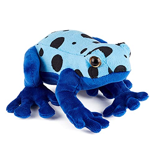 Zappi Co Plüschtier für Kinder, gefüllt, weich, kuschelig, Teil der Safari-Tier-Kollektion, perfekt für Kinder (20 cm Tiefe) (blauer Pfeilgiftfrosch) von Zappi Co