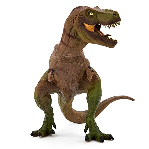 Zappi Co Kinder T-Rex Green/Schwarz Dinosaurier Figuren Spielzeug (17 cm hoch) realistisch detaillierte Dino Sammlung Action Figuren von Zappi Co