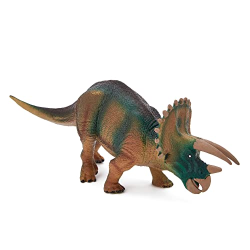 Zappi Co Kinder Triceratops Grün/Schwarz Dinosaurier Figur Spielzeug (19 cm Länge) Realistische detaillierte Dino-Sammlung Action-Figuren von Zappi Co