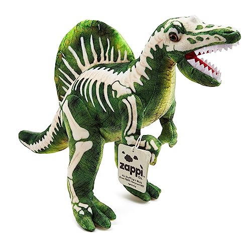 Zappi Co Kinder's Weiches Kuscheliges Plüschtier - Perfekte weiche Spielgefährten für Kinder im bedruckten Stil (30cm Länge) (Spinosaurus Dinosaurier) von Zappi Co