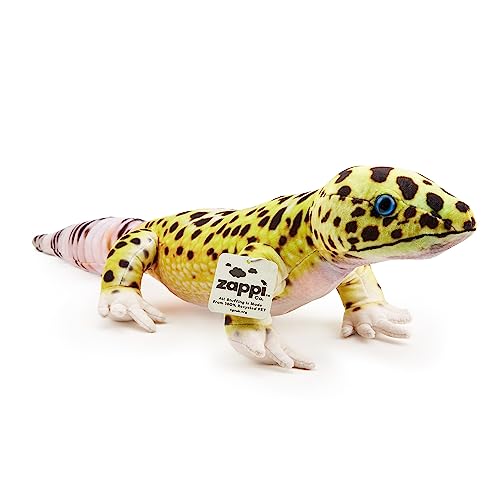 Zappi Co Kinder's Weiches Kuscheliges Plüschtier - Perfekte weiche Spielgefährten für Kinder im bedruckten Stil (65cm Länge) (Leopardgecko) von Zappi Co