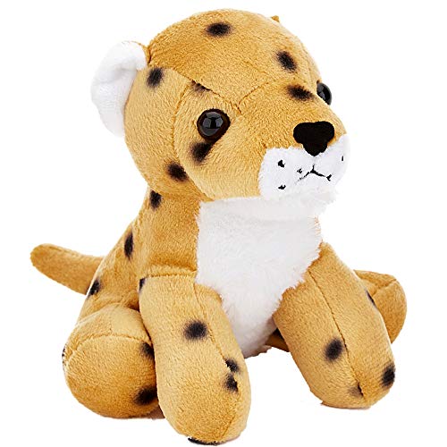 Zappi Co Kinder Kuschelweiches Plüschtier - Perfekte kuschelige Spielgefährten für Kinder Geburtstage und besondere Anlässe(12-15cm) (Gepard) von Zappi Co