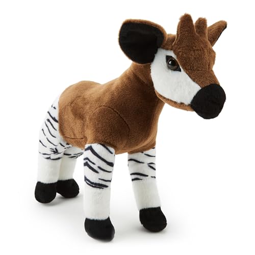 Zappi Co Okapi Plüschtier (35 cm) – einzigartiges, kuscheliges Safari-Spielzeug, umweltfreundlich, faszinierend für neugierige Kinder, aus recyceltem Material von Zappi Co