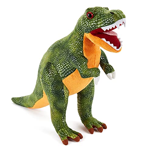 Zappi Co Plüsch Kinder Kuscheltier Weiches Kuschel Plüschtier - Teil der Safari-Tiere-Kollektion, Perfekt für Kinder(30cm)(T-Rex Grün) von Zappi Co