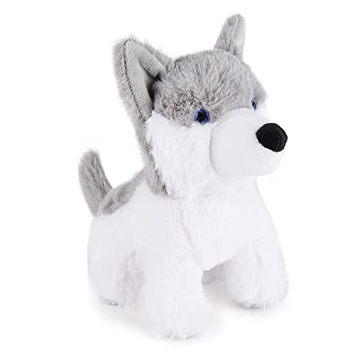 Zappi Co Kinder Kuschelweiches Plüschtier - Perfekte kuschelige Spielgefährten für Kinder Geburtstage und besondere Anlässe(12-15cm) (Husky Dog) von Zappi Co