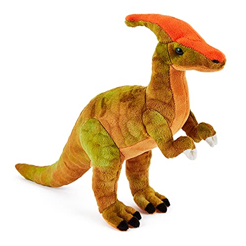 Zappi Co Plüschtier für Kinder, gefüllt, weich, kuschelig, Teil der Safari-Tier-Kollektion, perfekt für Kinder (29 cm Tiefe) (Parasaurolophus-Dinosaurier) von Zappi Co