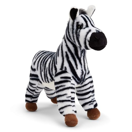 Zappi Co Streifi das Zebra Plüschtier (25cm) Gestreifter Savannenfreund - Weich, Kuschelig, 100% Recycelt - Schwarz-Weiße Schönheit von Zappi Co