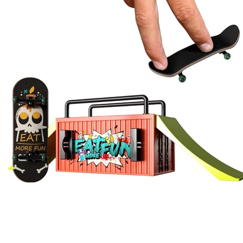 Zasdvn Fingerboard-Rampen-Set, Finger-Skateboards für Kinder | Fingerspielzeug Kreative Finger-Skateboard-Kits - Fingerbretter, Spielzeug, kompaktes Hand-Skateboard für Kinder und Erwachsene von Zasdvn