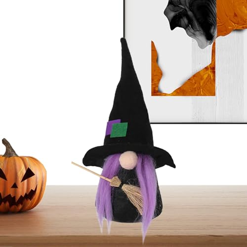 Zasdvn Halloween-e Plüsch-, Halloween-Plüsch-,Niedliche Hexe, gesichtslose Puppe, Ornamente, Puppe - Halloween-Puppe für Kinder, Familie, Zuhause, Freunde von Zasdvn