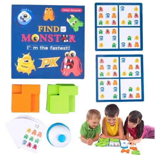 Zasdvn Kinderbrettspiel, Puzzle-Brettspiele | Lernspiel Holz-Suchspielzeug - Lebendige Farben Eltern-Kind-Interaktion Weihnachtsgeschenkset Lernspielzeug für Kinder von Zasdvn