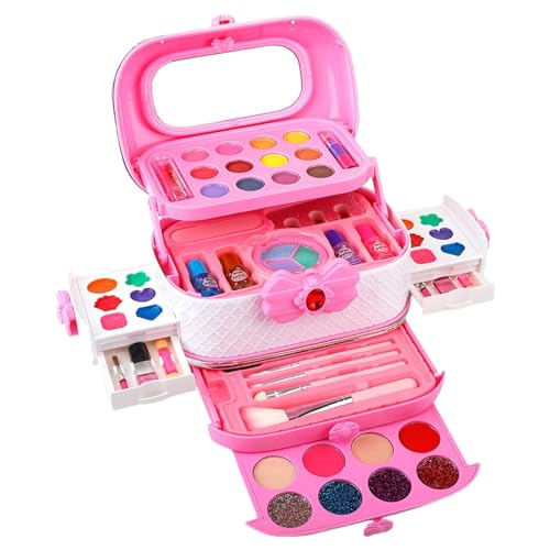 Zasdvn Make-up-Sets für Kinder,Make-up für Kinder | 26 Stück Rollenspiel-Spielzeug mit echtem Make-up,Lernaktivitäten im Vorschulalter, Kosmetikset für Kinder in Box, Lernspielzeug für kreatives von Zasdvn