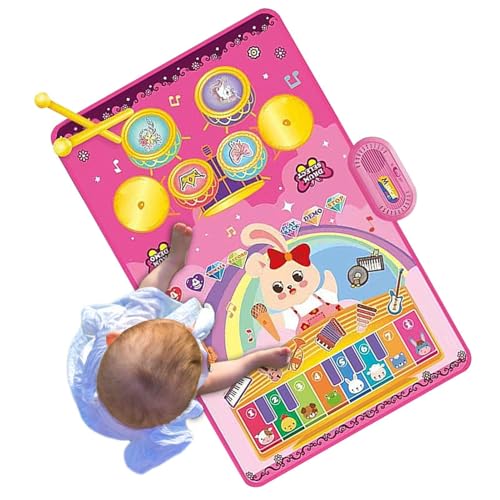 Zasdvn Pädagogische Musikspielzeuge für Kleinkinder, Kleinkind-Musikmatte,Musikalisches Spielmattenspielzeug für mit Berührungssensor - Klaviermatte zum Lernen von Musikspielzeug für , Mädchen, von Zasdvn
