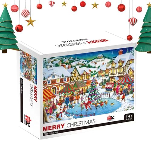 Zasdvn Puzzle für Erwachsene, Countdown bis Puzzles, jeden Tag im Dezember, 24-Tage-Kalender-Puzzle, Winterferien, Puzzle für Familienspaß von Zasdvn