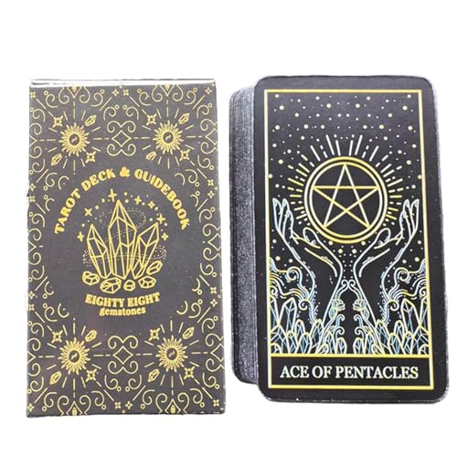 Zasdvn Tarotkarten 78 Karten Deck, klassische Tarotkarten für Anfänger Set, 78 klassische Tarotkarten für Anfänger & Experten, Geheimnisvolle Wahrsagungskarte, Wahrsagungswerkzeuge für Zukunft & von Zasdvn