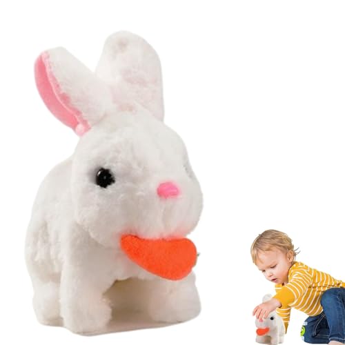 Zasdvn Walking Wiggle Bunny Toys, Osterhasenspielzeug | Bunte elektronische Hasenspielzeug | Lustiges Tierplüsch, entzückende Plüschpuppe für Ostern, Weihnachten, Geburtstag von Zasdvn