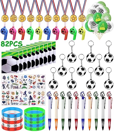 Zawaer Kindergeburtstag Fussball, 82 Stück Fußball Party Mitgebsel Kindergeburtstag Junge, Fußball Geburtstag Deko, Fussball Silikonarmband, Fußball Mitgebsel, Fußball Geschenke Set Für Jungs Mädhen. von Zawaer