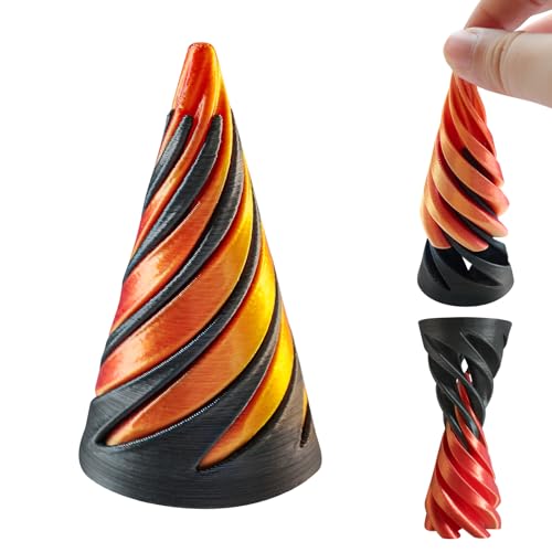 3D Printed Rotating Spiral Cone Fidget Toy gedrucktes rotierendes Spiralkegelspielzeug Durchgangspyramide Spaßspielzeug Angst Stressabbau Spielzeug für Büro Schreibtisch Dekoration Souvenir Geschen von Zayin