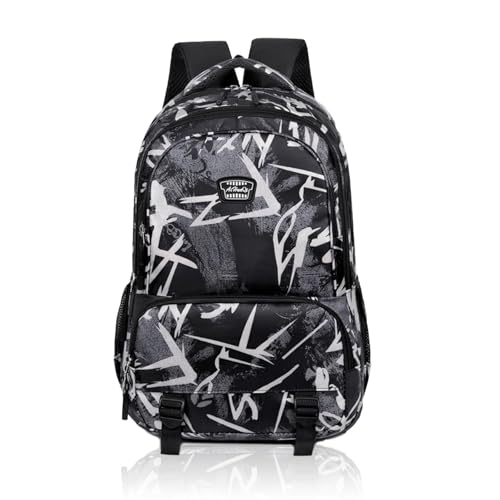 Schulrucksack jungen teenager,Rucksack Jungen,Wasserdichte Schultasche,schultasche kinder,Laptop Rucksack,Große Büchertasche,Schule Rucksack Herren,für Reiserucksack Businesstasche Herren (Schwarz) von ZeYou