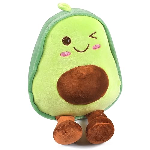 ZeYou Avocado Kuscheltier, Plüsch Avocado Spielzeug, Avocado Kissen Kuscheltier für Mädchen Jungen als Weihnachtsgeburtstag und Geschenke 11,8 Zoll/30cm von ZeYou