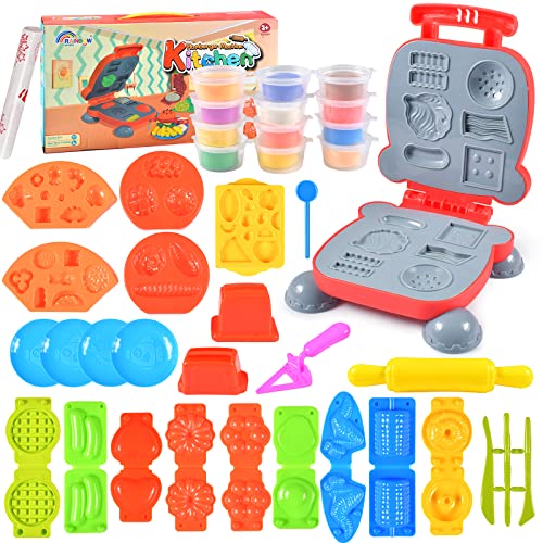 ZeYou Knete Zubehör Kinder, 40 Stück Knete Zubehör Knetmasse Set, 12 Farben Knetwerkzeug 28 Plastilin Kits Kreatives Spielen Intelligente, Knetset Kinderknete Geschenk für Jungen Mädchen von ZeYou