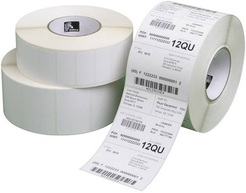 Zebra Etiketten Rolle 25 x 76mm Thermodirekt Papier Weiß 11160 St. Permanent haftend 3007207 Univer von Zebra