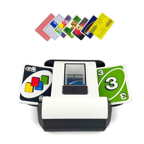 Automatischer Kartenmischer, 2000 mAh wiederaufladbarer Akku, 2 Decks, ultra-leise, elektrische Kartenmischmaschine für Poker, Bridge, Blackjack, Skip-Bo, Phase 10, Casino-Nächte und Familienspiele Automatischer Kartenmischer, 2000 mAh wiederaufladbarer Akku, 2 Decks, ultra-leise, elektrische Kartenmischmaschine für Poker, Bridge, Blackjack, Skip-Bo, Phase 10, Casino-Nächte und Familienspiele von ZechnoX