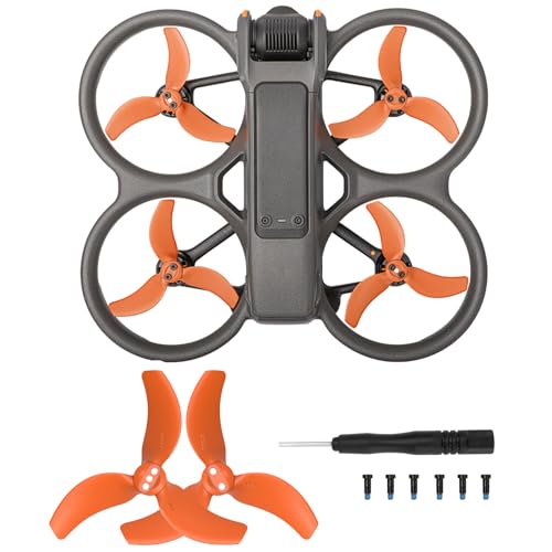 Zecnaud 2 Stück Propeller Für DJI Avata 2, Ersatzpropeller Blätter Geräuscharm 3032S Flügel,DJI Avatar Propeller,Propeller Ersatzblätter,Propeller-Zubehör Für DJI Avata 2 Drohne Zubehör. (Orange) von Zecnaud