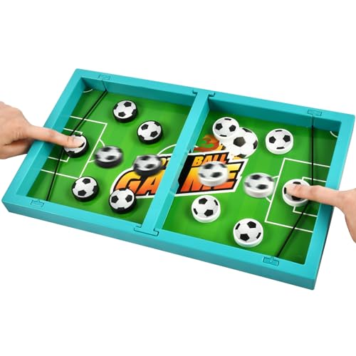 Hockey Brettspiel, 2 in 1 Tischhockey Katapult Brettspiel, Eltern-Kind Interaktion Fast Sling Puck Game, Tisch-Desktop-Partyspiele, Bouncing Brettspiel für Kinder ab 6 Jahren und Erwachsene von Zecouk