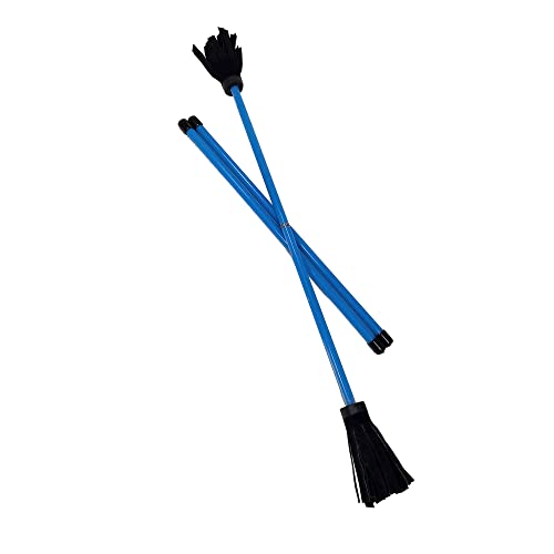 Z-Stix Professionelle Jonglierblumen-Stäbchen, Teufelsstäbe und 2 Handstäbe, Anfängerfreundlich – Neon-Serie (Banshee (43,2 cm HS 26 Stick), blau) von Zeekio