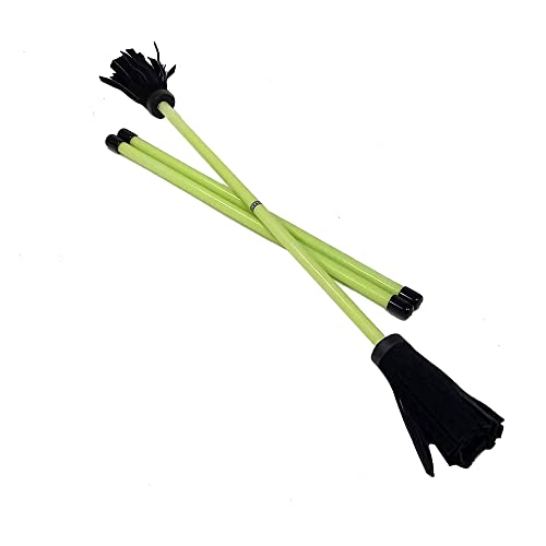 Z-Stix Professionelle Jonglierblumen-Stäbchen-Teufelsstäbe und 2 Handstäbe, Anfängerfreundlich - Neon-Serie (Banshee (43,2 cm HS 26 Stick), Gelb) von Zeekio