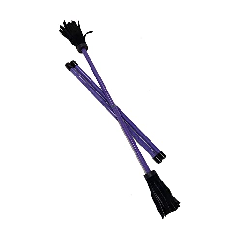 Z-Stix Professionelle Jonglierblumenstäbe, Teufelsstäbe und 2 Handstäbe, Anfängerfreundlich – Neon-Serie (King Spear (43,2 cm HS 76,2 cm Stick), Lila) von Zeekio