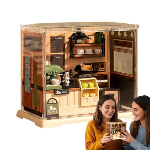 Zegaqae Miniaturhaus Bausätze Für Erwachsene | Kleines Haus Baumodell Spielzeug Set - Bauset für Erwachsene mit Minicafé-Küche als Zimmerdekoration Zegaqae Miniaturhaus Bausätze Für Erwachsene | Kleines Haus Baumodell Spielzeug Set - Bauset für Erwachsene mit Minicafé-Küche als Zimmerdekoration von Zegaqae
