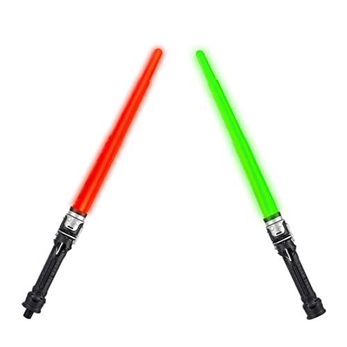 2 Stück Laserschwert Kinder,Duell Lichtschwerter,7 Farben Lichtschwert und Soundeffekten，Laserschwert Duell，Star Wars Lichtschwert，Cosplay Spielzeug für Kinder Geschenk von Zehan Zitong