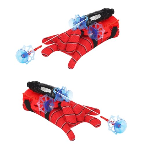 2 Set Spider Launcher Handschuh,Kids Spider Hero Handschuhe,Handgelenk Spielzeug Set,Held Launcher,Lustiges Lernspielzeug Kostüm Requisiten für Kinder (A) von Zehan Zitong