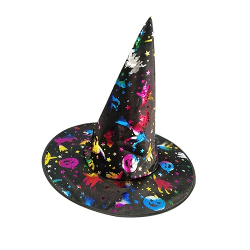 Zehan Zitong hexenhut schwarz,halloween hexenhut,Hexen Hut,Damen Karneval Hexe Hut,Witch Hat für Kinder,Erwachsene Halloween Party Supplies Dress-up Cosplay Kostüm Zubehör von Zehan Zitong