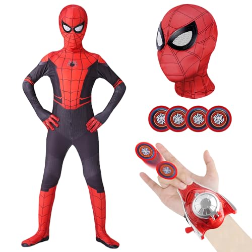 NEW Spiderman Kostüm Kinder,Spider Anzug Kinder Bodysuit,Spider kostüm kinder,spiderman kinder,Spiderman suit,spider man kostüm,Spiderman 3D Anime Anzug,Kostüm halloween kostüm (B, 120) von ZeiLaBang Kakadi